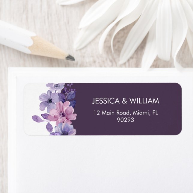 Watercolor Floral Address Label (Insitu)
