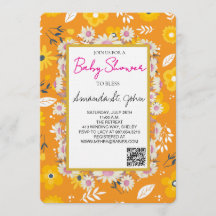Watercolor Floral Baby Shower Invitation