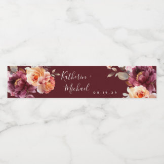 Watercolor Floral Burgundy Wedding