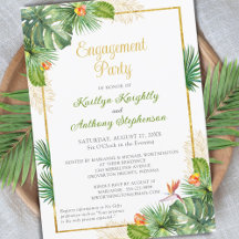 Watercolor-Floral-Gold der Tropenholzpartei