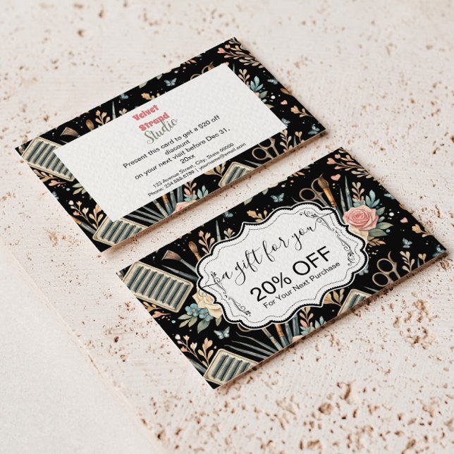 Watercolor Floral Lash Artist Rabattkarte (Von Creator hochgeladen)