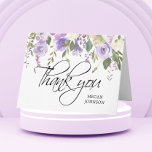 Watercolor Floral Lilac Bridal WEDD Vielen Dank Dankeskarte<br><div class="desc">Liebliches modernes Brautparty oder Hochzeit dank Karten. Aquarellblütenlavender,  lila,  violett,  lila Bouquet. Skripttopographiebuchstaben. Personalisieren Sie sie,  indem Sie Ihren Text in der Karte hinzufügen oder LÖSCHEN Sie den gesamten Text für eine persönliche handgeschriebene Nachricht.</div>