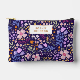 Watercolor Floral Pattern Pretty Personalized Zubehörtasche