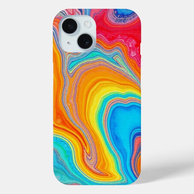 Watercolor Floral Phone Case for iPhone (Rückseite)