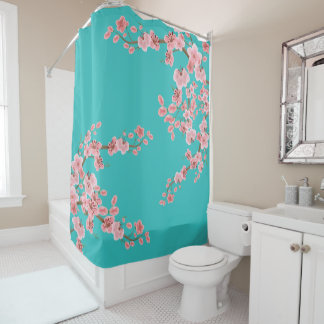 Watercolor Floral Shower Curtain Duschvorhang