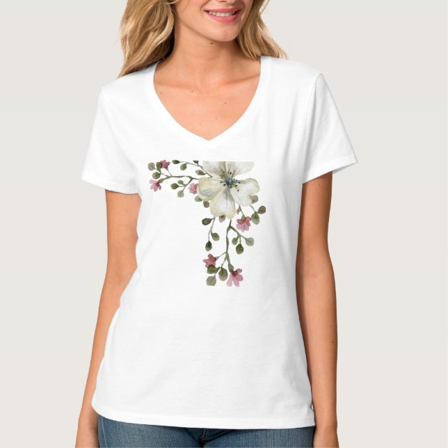 Watercolor Floral Women’s T-Shirt (Vorderseite)