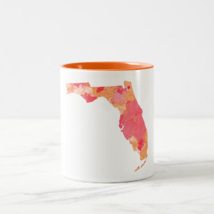Watercolor-Florida-Tasse Zweifarbige Tasse