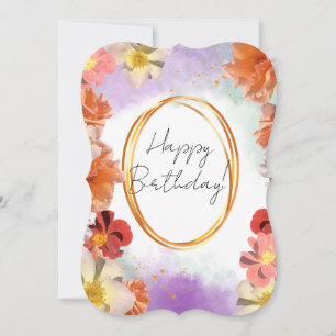 Watercolor Flororal gratulieren