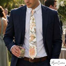 watercolor flower collage tie krawatte