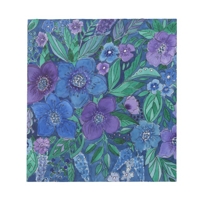 Watercolor, flower garden notizblock (Vorderseite)