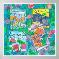 Watercolor Flower Seed Packets