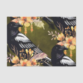 Watercolor Flowers Floral Raven Botanicals Seidenpapier