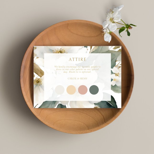 Watercolor Foliage Wedelpeitsche Attragetkarte RSVP Karte (Von Creator hochgeladen)
