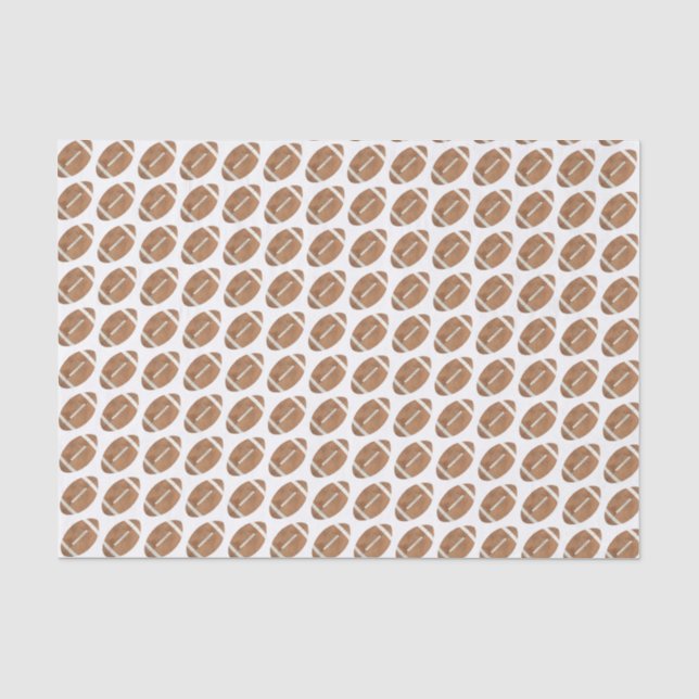 Watercolor Football Pattern Seidenpapier (Vorderseite)