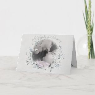 Watercolor-Foto für Weihnachten Karte