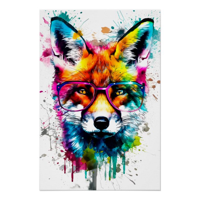 Watercolor Fox Poster (Vorderseite)