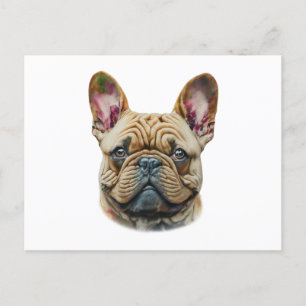 Watercolor French Bulldog Postkarte