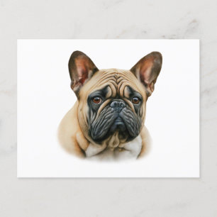 Watercolor French Bulldog Postkarte
