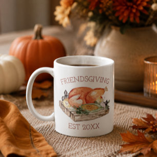 Watercolor-Freundesdankfest-Putenbecher Kaffeetasse