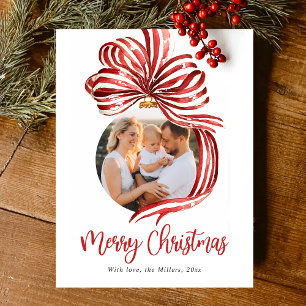 Watercolor Frohe Weihnachten Rot