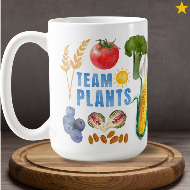 Watercolor Fruit Veggie Collage Vegetarian Vegan Kaffeetasse (Von Creator hochgeladen)