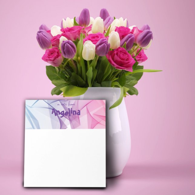 Watercolor fucshia Blue Splash Letter Notizblock (Von Creator hochgeladen)