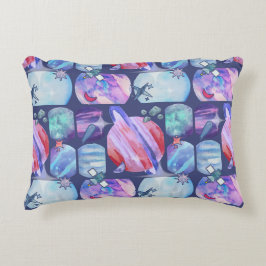 Watercolor Galaxy Patchwork Dekokissen