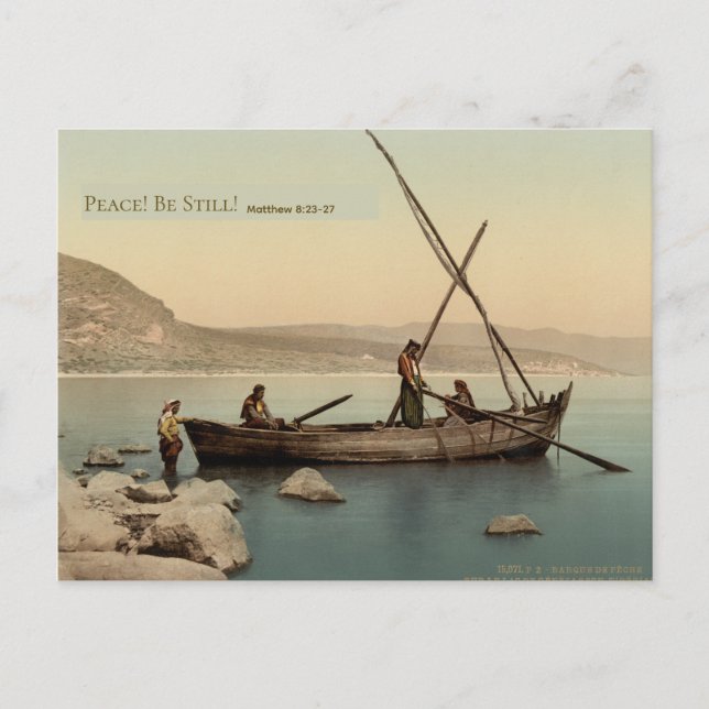 Watercolor Galilee Bible Christmas Postcard Postkarte (Vorderseite)
