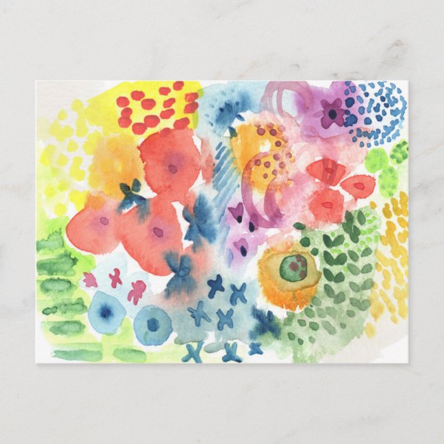 Watercolor Garden Postkarte (Vorderseite)
