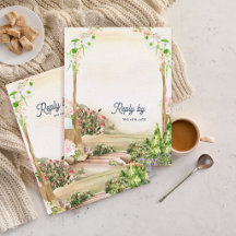 Watercolor Garden  Romantic Arch Wedding Reply By 