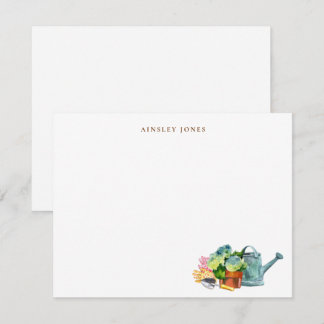 Watercolor Gardening Tools  Dankeskarte