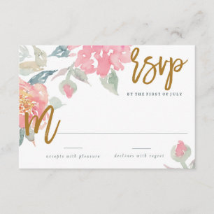 WATERCOLOR-GARTEN-HOCHZEITSwarte-UAWG-Karte RSVP Karte