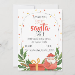 Watercolor-Geheim-Santa-Weihnachtsfeier Einladung