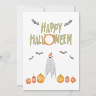 Watercolor-Geister-Halloween Einladung