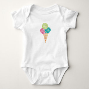 Watercolor gelato baby onsie baby strampler