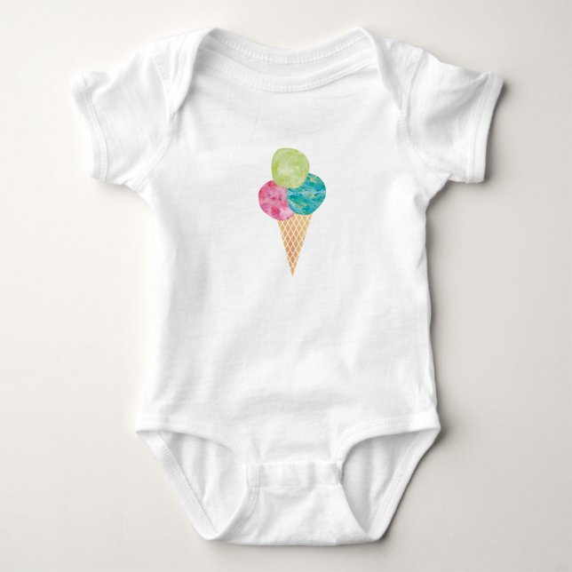 Watercolor gelato baby onsie baby strampler (Vorderseite)