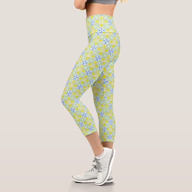 Watercolor Geo _ Citrus Capri Leggings (Links)