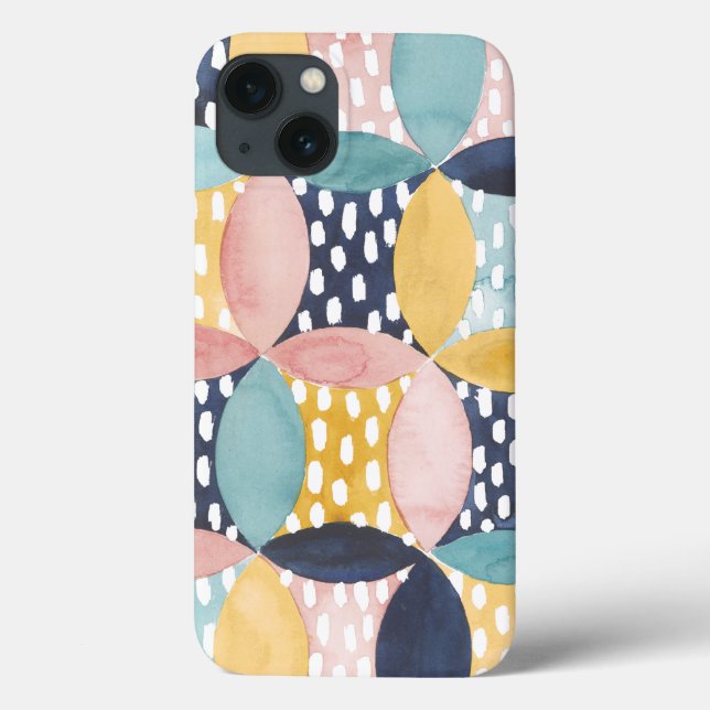 Watercolor Geometric Circles Case-Mate iPhone Hülle (Rückseite)