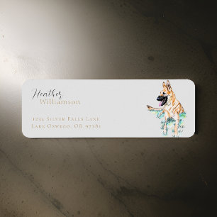 Watercolor German Shepherd Malinois Dog