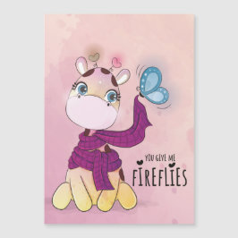 Watercolor Giraffe Magnetkarte