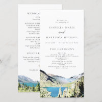Watercolor Glacier National Park Programme de mari