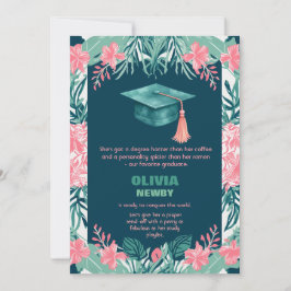 🎓Watercolor Glow Grad Party Einladung
