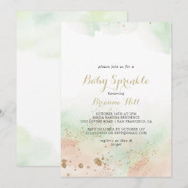Watercolor Gold Confetti Baby Sprinkle Einladung