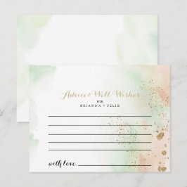 Watercolor Gold Confetti Hochzeitsratgeber Karte