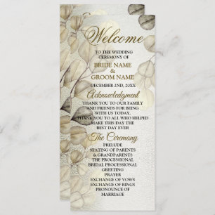 Watercolor Gold Eucalyptus Foliage Wedding Shiny Programm