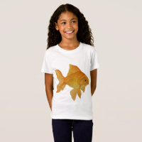 Watercolor Goldfish Girls' Fine Jersey T - Shirt