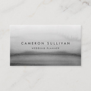 Watercolor Gray Ombre Modern Visitenkarte