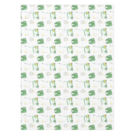 Watercolor Green and Yellow Golf Tournament Tischdecke