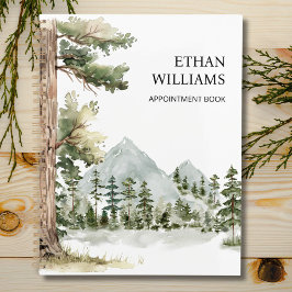 Watercolor Green Forest Personalized Appointment Planer