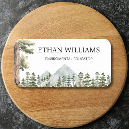 Watercolor Green Forest Personalized Namensschild